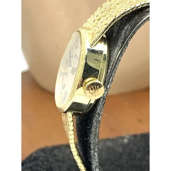 Rolex Women's Watch Vintage 8193 Cocktail 14k Gold 1400 Manual Wind Petite 15mm - Picture 11 of 16